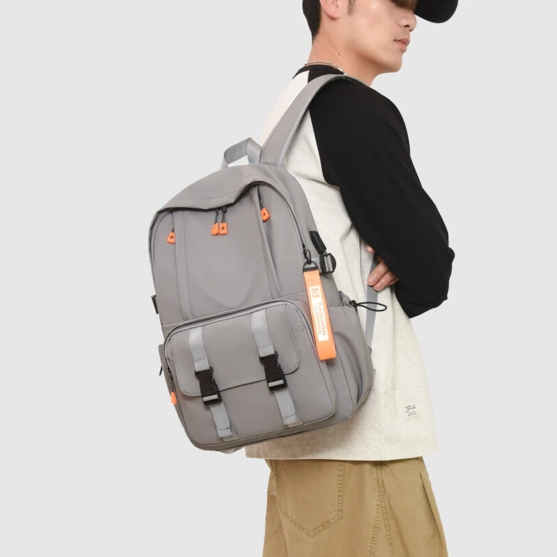 Sac à Dos Ergonomique et Imperméable Port USB Intégré Gris SACHM02G - حقيبة ظهر متعددة الوظائف للعمل والسفر مع منفذ شحن - Sac à dos et Mode - صورة 3