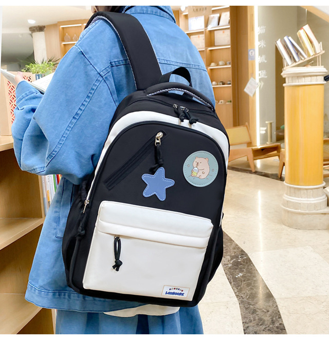 Sac à Dos Multifonctionnel Kawaii Grand Volume Imperméable et Résistant 4Pcs Noir SACKDS02N - حقيبة ظهر بعدة قطع بتصميم كاوايي - Sac à dos et Mode - صورة 3