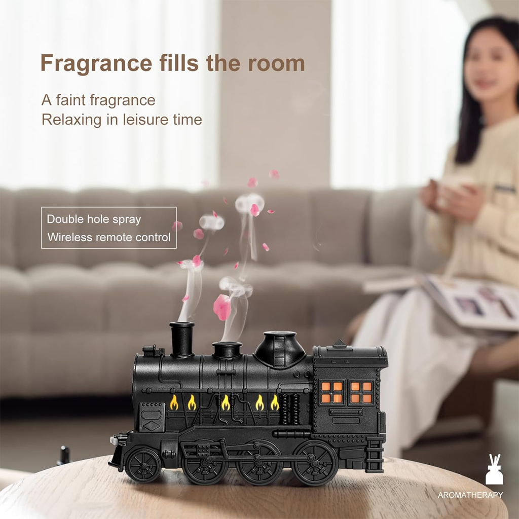 Diffuseur d'Huiles Essentielles en Forme de Train Humidificateur Ultrasonique - موزع روائح بتصميم القطار سعة 300 مل - Décoration - صورة 7