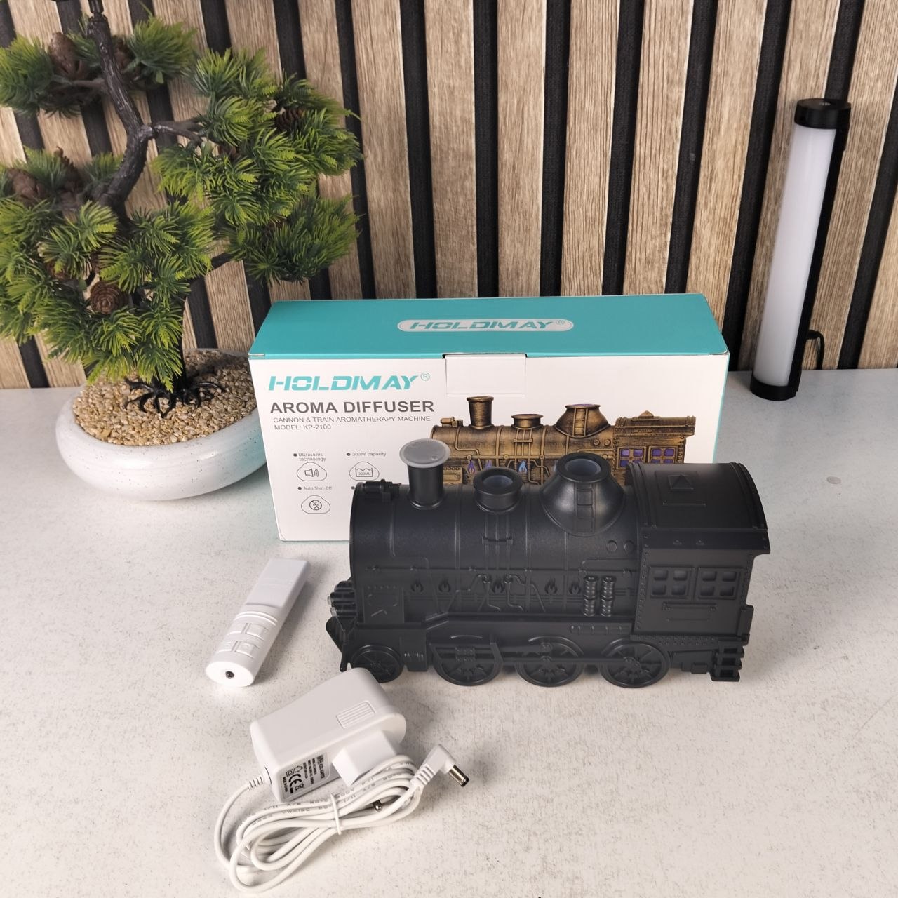 Diffuseur d'Huiles Essentielles en Forme de Train Humidificateur Ultrasonique - موزع روائح بتصميم القطار سعة 300 مل - Décoration - صورة 13