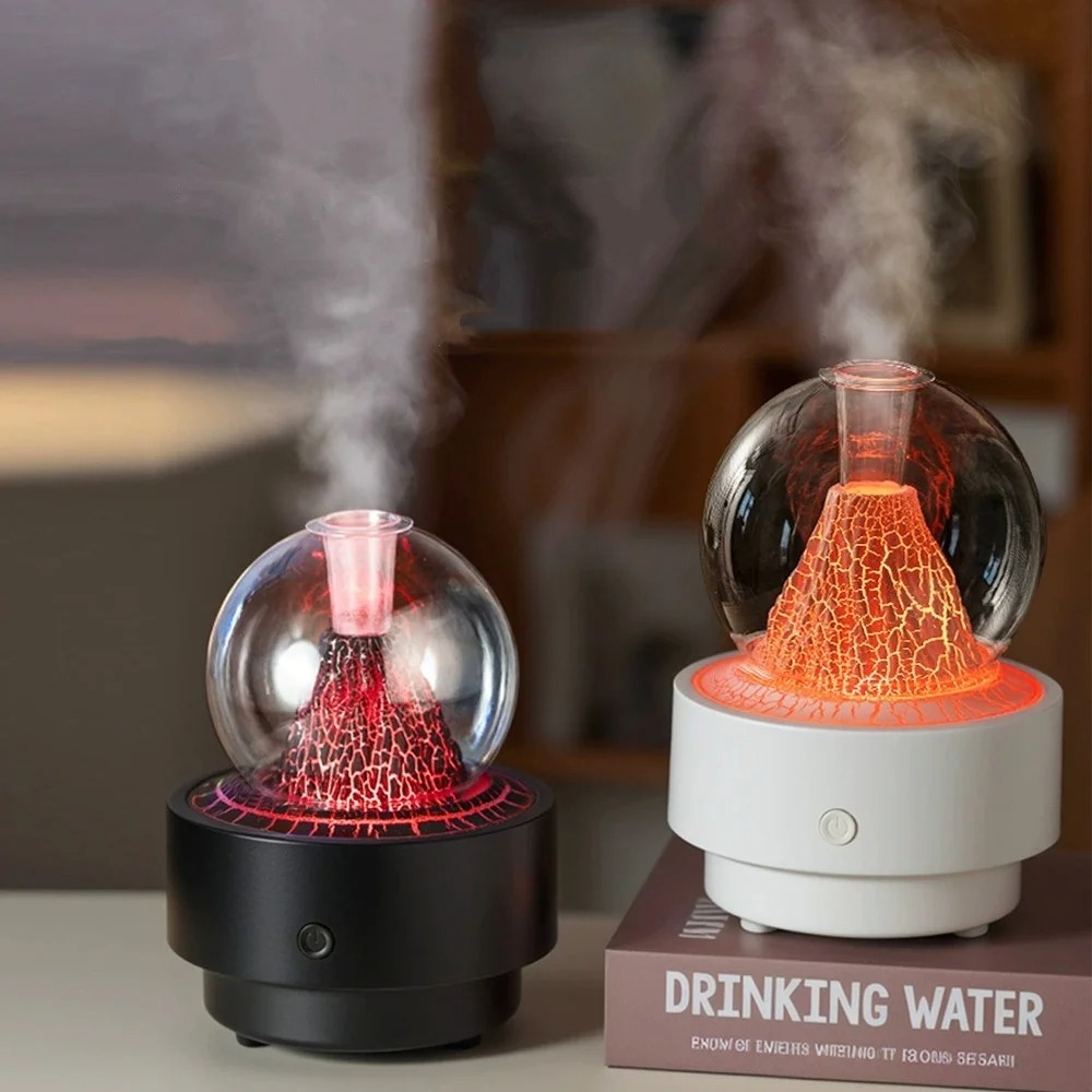 Diffuseur d'Arôme et Humidificateur Effet Volcan Capacité 300ml - موزع العطور والزيوت الذكي بتأثير البركان المضيء - Décoration - صورة 12