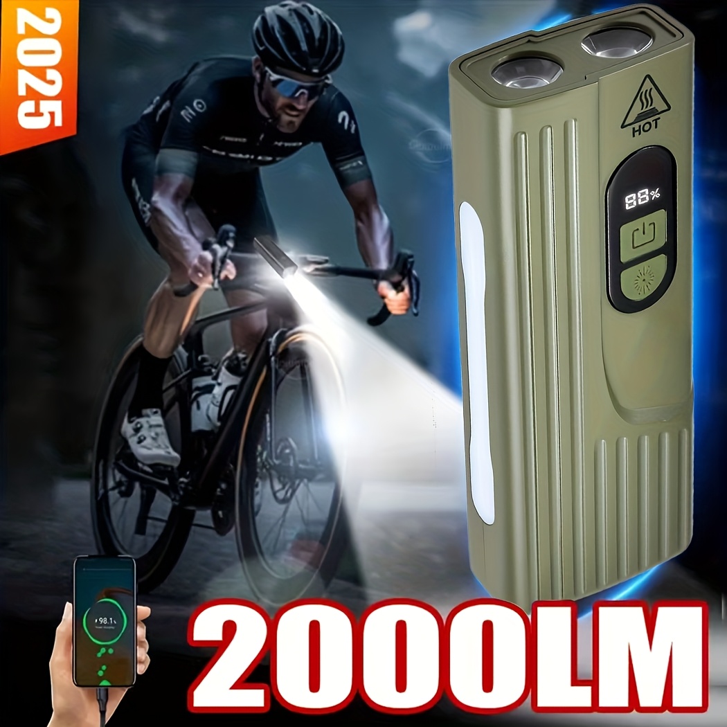 Lampe de Vélo Rechargeable Z-838 Multi-Fonction - Éclairage LED Puissant Lumière Latérale RGB - مصباح دراجة متعدد الوظائف مع إضاءة جانبية ملونة ومغناطيس قوي - Accessoires Auto/Moto - صورة 5