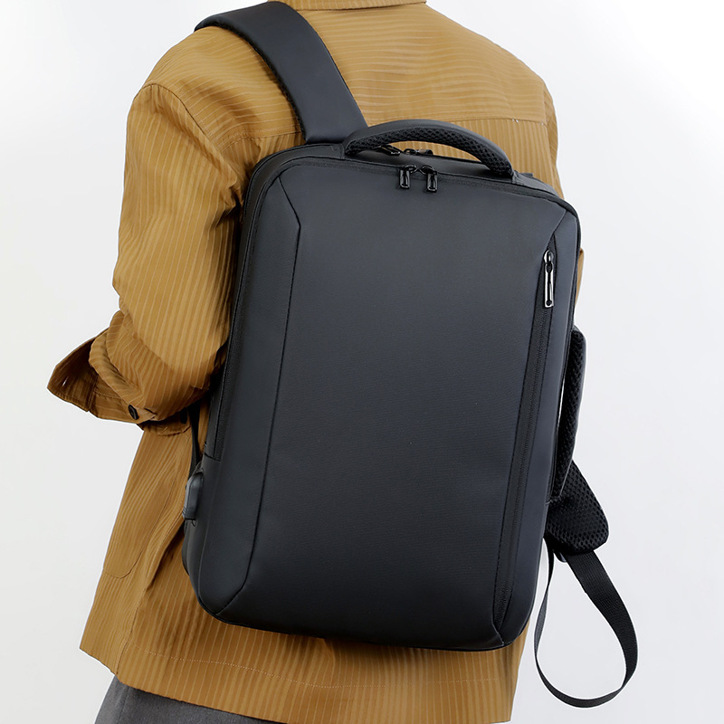 Sac à Dos Business Voyage pour Homme Convertible en Sac à Main Poche Extensible Noir SACHM01N - حقيبة ظهر للرجال متعددة الاستخدامات للكمبيوتر المحمول - Sac à dos et Mode - صورة 4