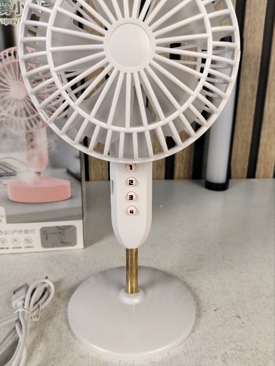 Mini Ventilateur de Bureau Portable USB - Ultra-Silencieux avec Batterie 1200mAh - مروحة المكتب اللاسلكية والمحمولة فائقة الهدوء بـ 3 سرعات - Produits de saison - صورة 11