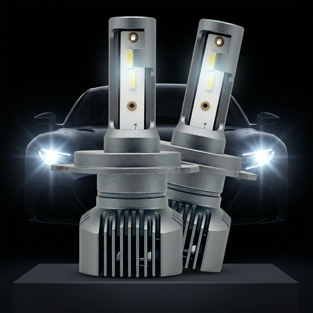 Kit Lampe de phare Canabus F10 H4 LED 6500K 60W - مصابيح إضاءة أمامية للسيارات - Accessoires Auto/Moto - صورة 6