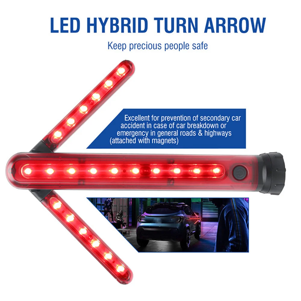 Bâton de Signalisation Routière LED Étanche et Réglable avec Base Magnétique - عصا الإشارة الضوئية لتنظيم المرور والسلامة الطرقية - Accessoires Auto/Moto - صورة 13
