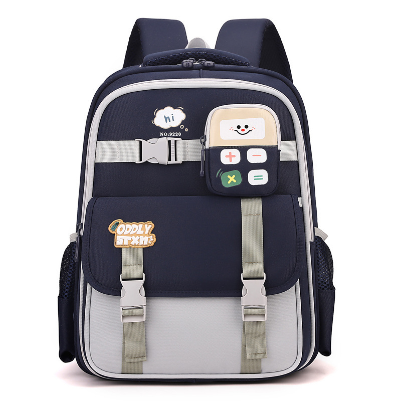 Sac à Dos Scolaire Enfant avec Trousse Motif Calculatrice Tissu Imperméable Bleu Nuit SACKDS34BLN - حقيبة ظهر مدرسية للأطفال - Sac à dos et Mode - صورة 2