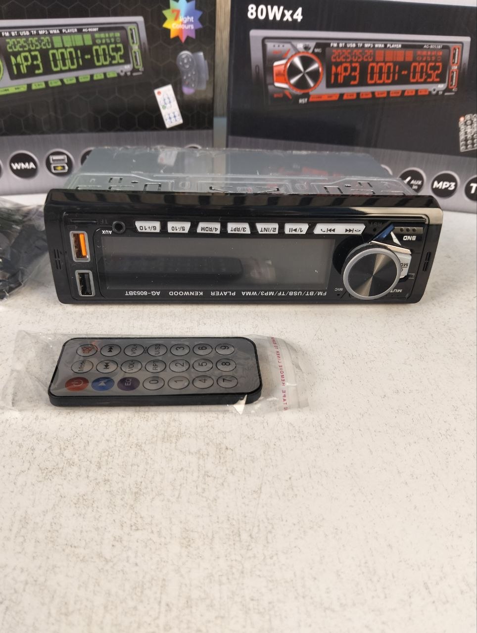 Autoradio Stéréo de Voiture 320W Bluetooth Mains-Libres, USB, SD et Lecteur MP3 - مسجل راديو السيارة بقوة 320 واط مع تقنية البلوتوث والتحكم عن بعد - Accessoires Auto/Moto - صورة حقيقية 9