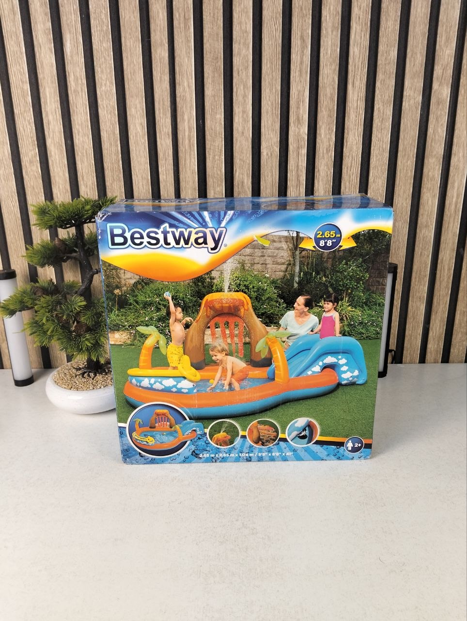 Air de Jeux Gonflable Bestway 53069 Lava Lagoon Toboggan Amovible et Fontaine à Eau - مركز الألعاب المائي المتكامل للأطفال - Vacance & Loisir - صورة 12