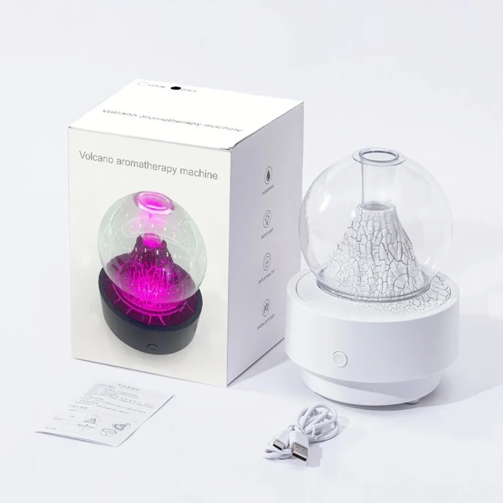 Diffuseur d'Arôme et Humidificateur Effet Volcan Capacité 300ml - موزع العطور والزيوت الذكي بتأثير البركان المضيء - Décoration - صورة 8