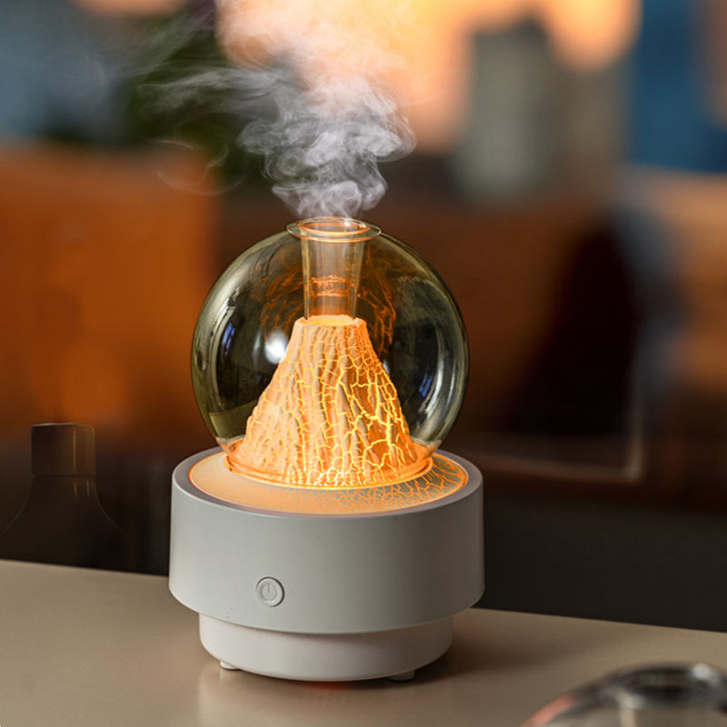 Diffuseur d'Arôme et Humidificateur Effet Volcan Capacité 300ml - موزع العطور والزيوت الذكي بتأثير البركان المضيء - Décoration - صورة 10