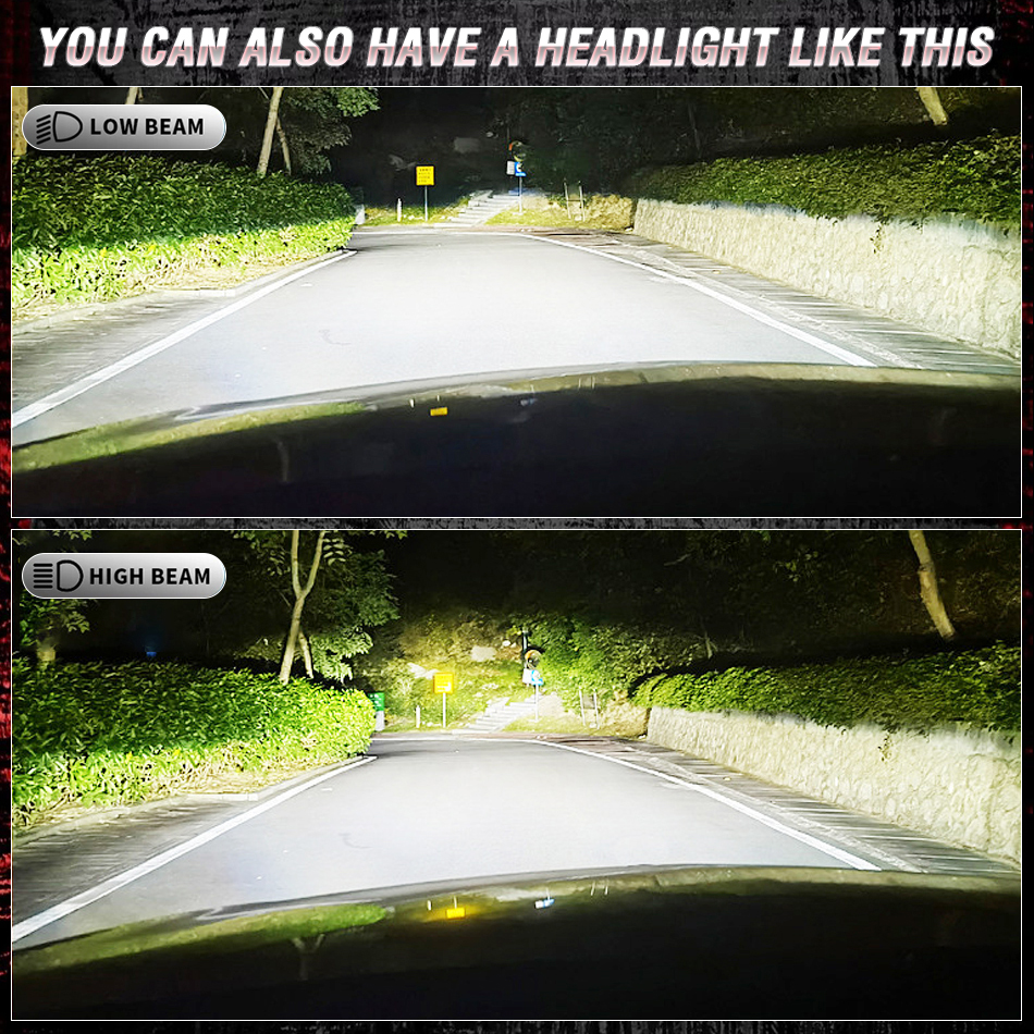 Ampoule LED H4 Pour Phare Universel Moto Technologie Double Lentille - مصباح ليد للمكابح والمصابيح الأمامية بعدسة مزدوجة مطورة - Accessoires Auto/Moto - صورة 9