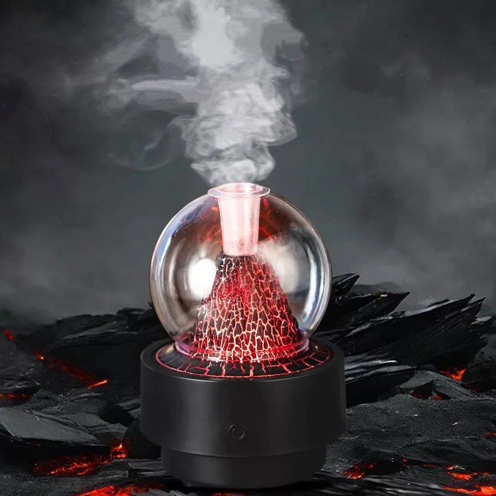 Diffuseur d'Arôme et Humidificateur Effet Volcan Capacité 300ml - موزع العطور والزيوت الذكي بتأثير البركان المضيء - Décoration - صورة 13