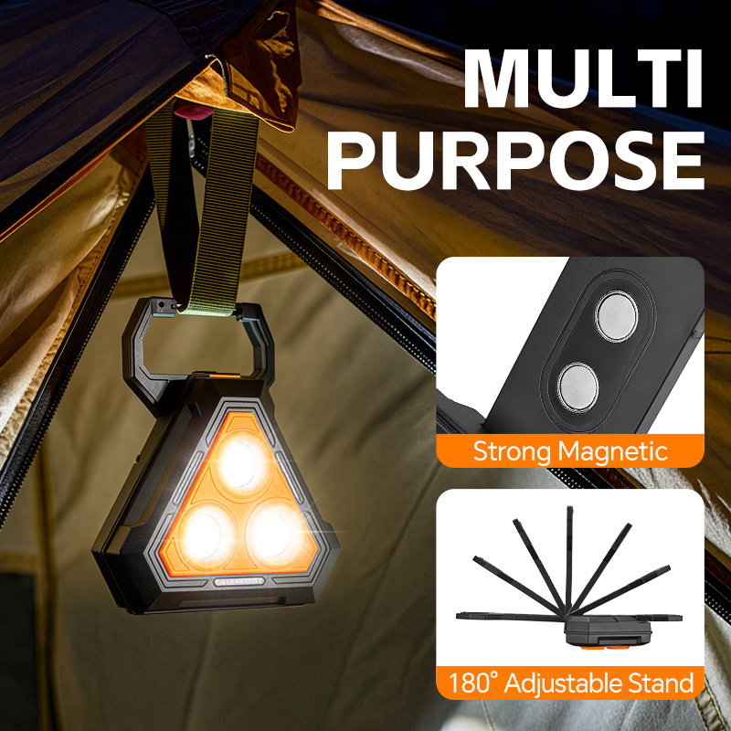 Lampe de Travail Portable pour Multi-usages Base Magnétique Rechargeable USB - مصباح محمول متعدد الوظائف بقاعدة مغناطيسية - Accessoires Auto/Moto - صورة 7