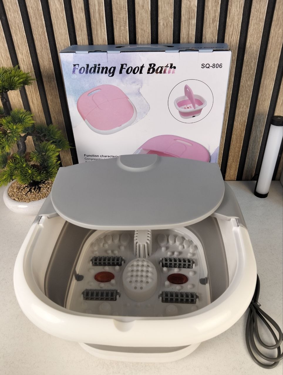 Masseur pour Pieds Pliable Hydromassant et Chauffant avec Rouleaux Shiatsu - جهاز مساج وتدليك القدمين المطور القابل للطي مع خاصية التسخين والفقاعات - Soins et Beauté - صورة 13