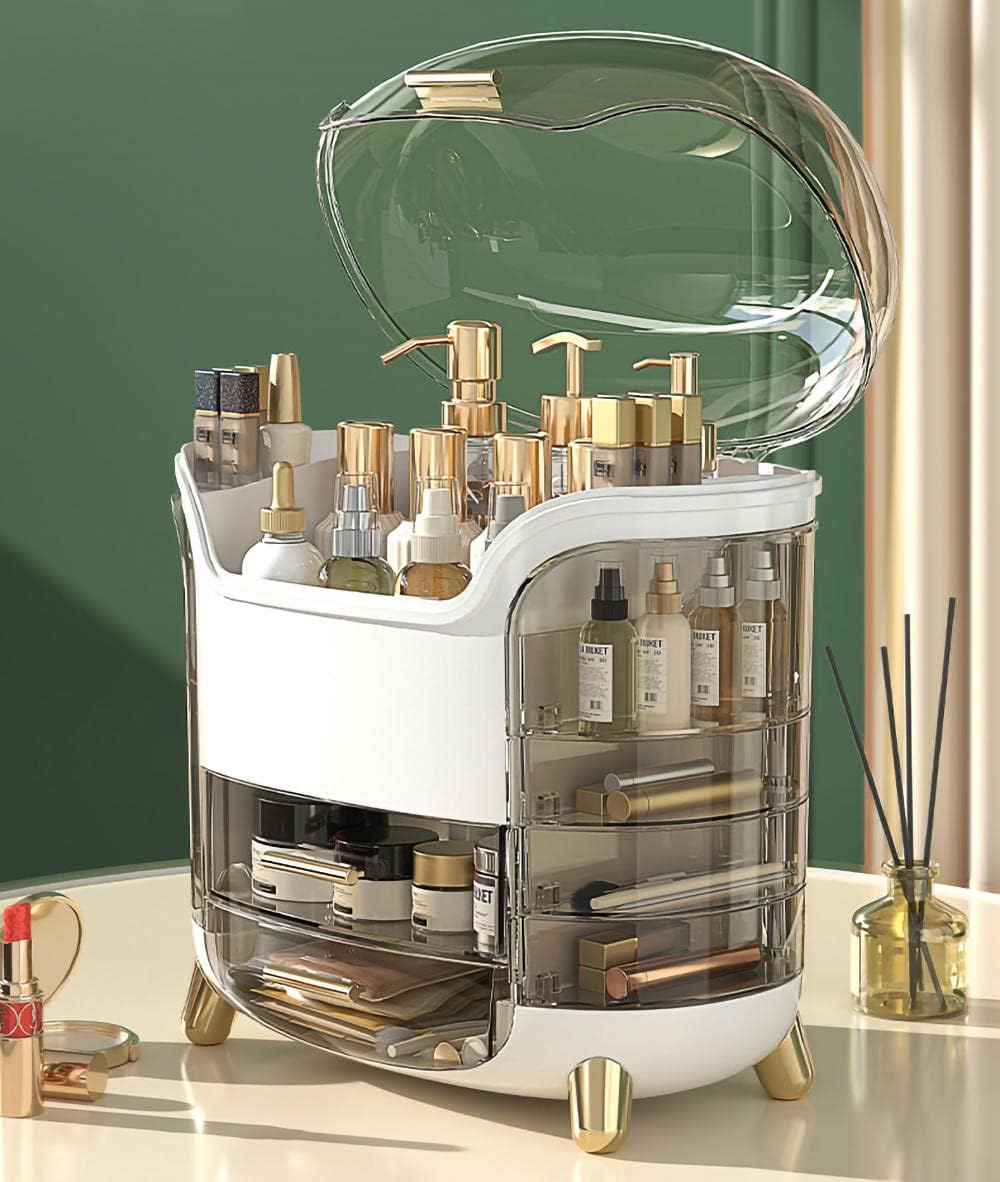 Boîte d'Organisation et Rangement de Maquillage Grande Capacité - منظم وصندوق أدراج للمكياج والمستحضرات بتصميم شفاف وعصري - Soins et Beauté - صورة 13