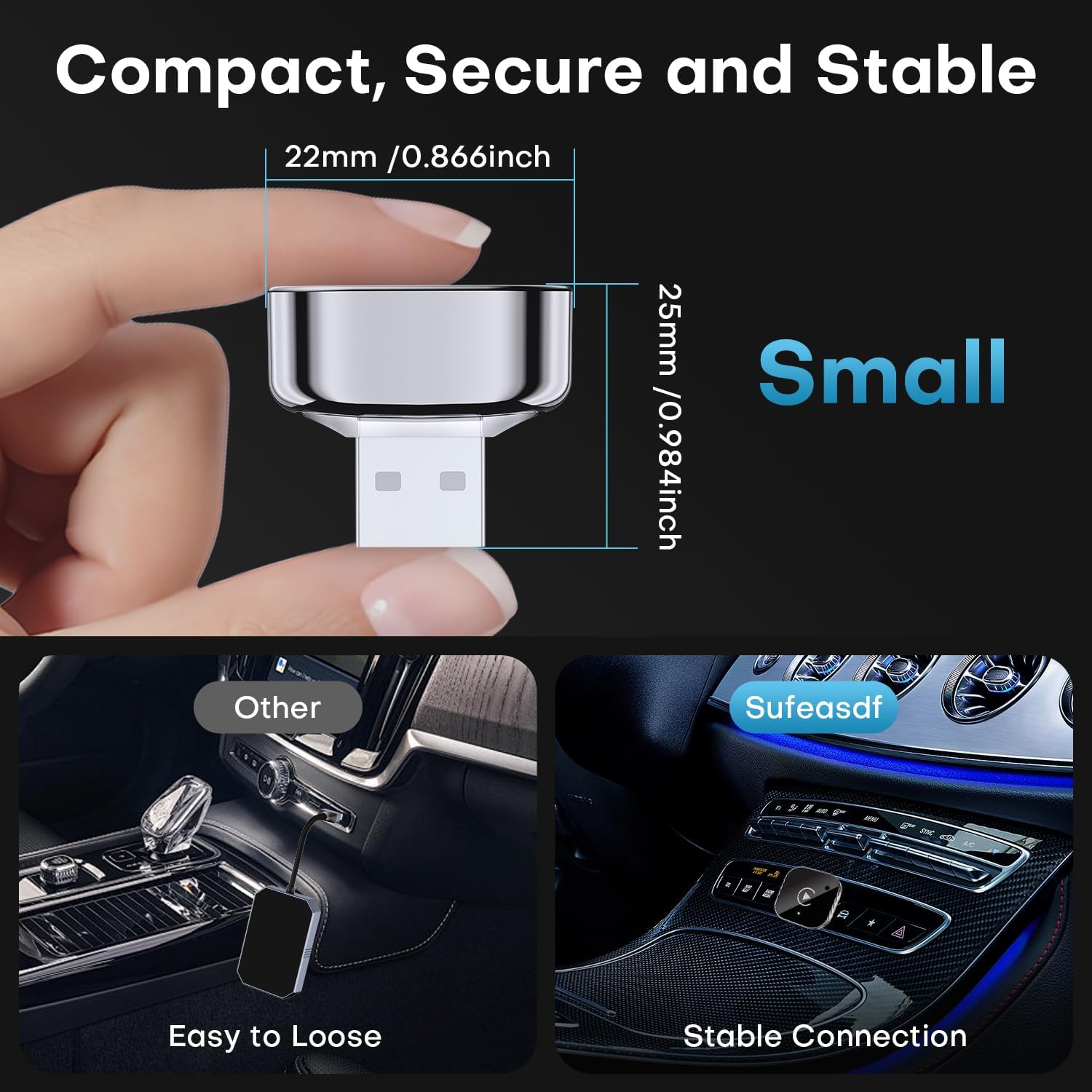 Adaptateur Sans Fil CarPlay et Android Auto pour Voitures - محول السيارة الذكي 2 في 1 - Accessoires Auto/Moto - صورة 8