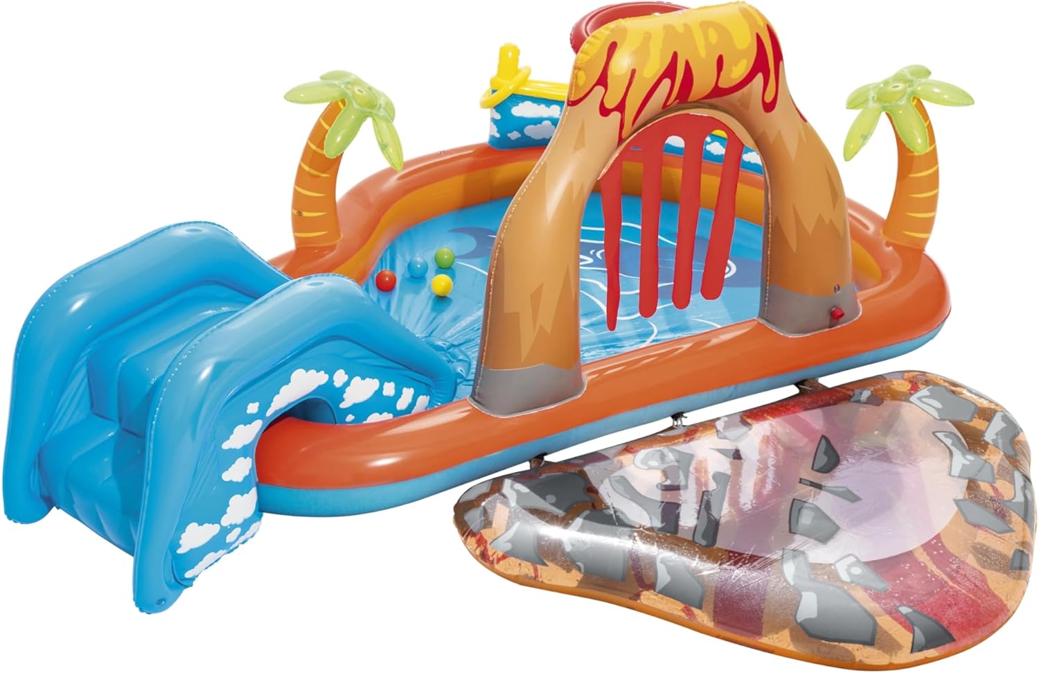 Air de Jeux Gonflable Bestway 53069 Lava Lagoon Toboggan Amovible et Fontaine à Eau - مركز الألعاب المائي المتكامل للأطفال - Vacance & Loisir - صورة 8