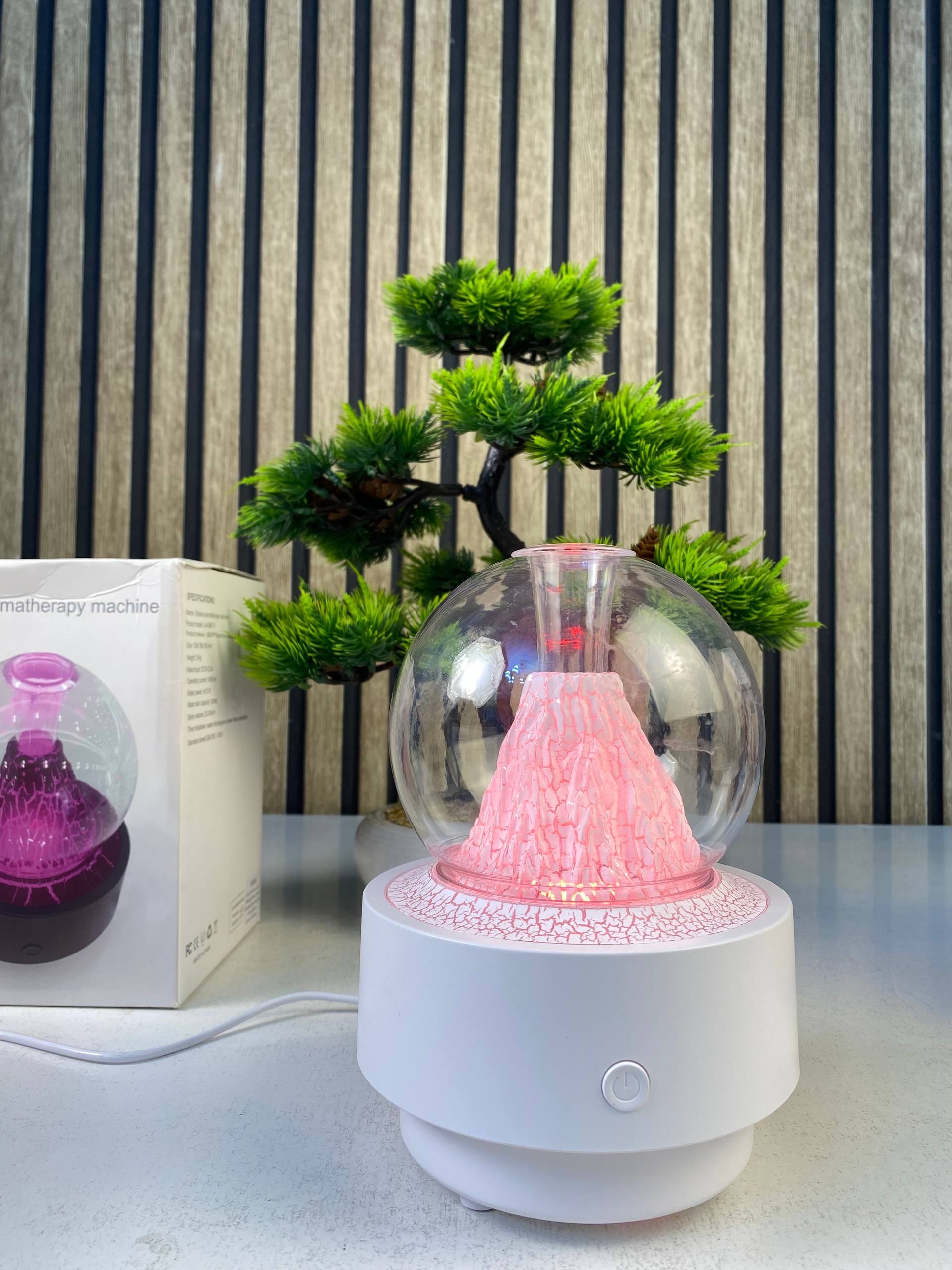 Diffuseur d'Arôme et Humidificateur Effet Volcan Capacité 300ml - موزع العطور والزيوت الذكي بتأثير البركان المضيء - Décoration - صورة حقيقية 16