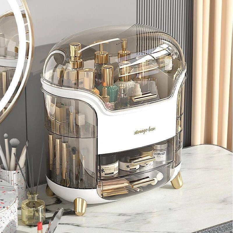 Boîte d'Organisation et Rangement de Maquillage Grande Capacité - منظم وصندوق أدراج للمكياج والمستحضرات بتصميم شفاف وعصري - Soins et Beauté - صورة 8
