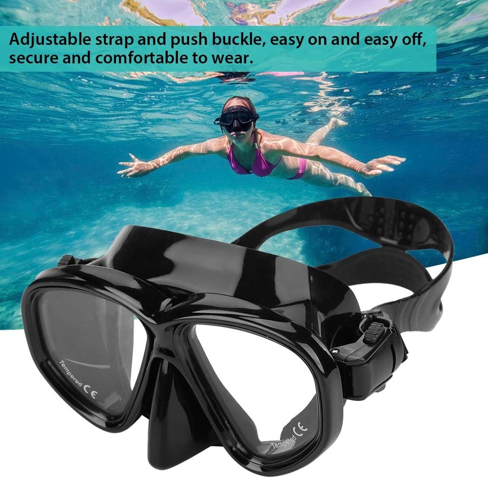 Kit de Snorkeling Masque en Verre Trempé Anti-Fuite et Tuba Flexible Grand Diamètre - طقم قناع الغوص أنبوب تنفس مرن - Produits de saison - صورة 3