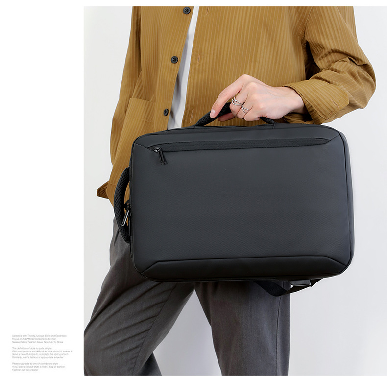 Sac à Dos Business Voyage pour Homme Convertible en Sac à Main Poche Extensible Noir SACHM01N - حقيبة ظهر للرجال متعددة الاستخدامات للكمبيوتر المحمول - Sac à dos et Mode - صورة 3