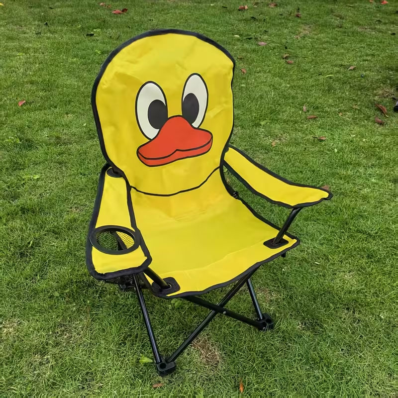 chaise Pliable de Camping pour Enfants Structure En Acier avec Porte-Gobelet et Sac de Transport - كرسي تخييم قابل للطي للأطفال - Vacance & Loisir - صورة 5