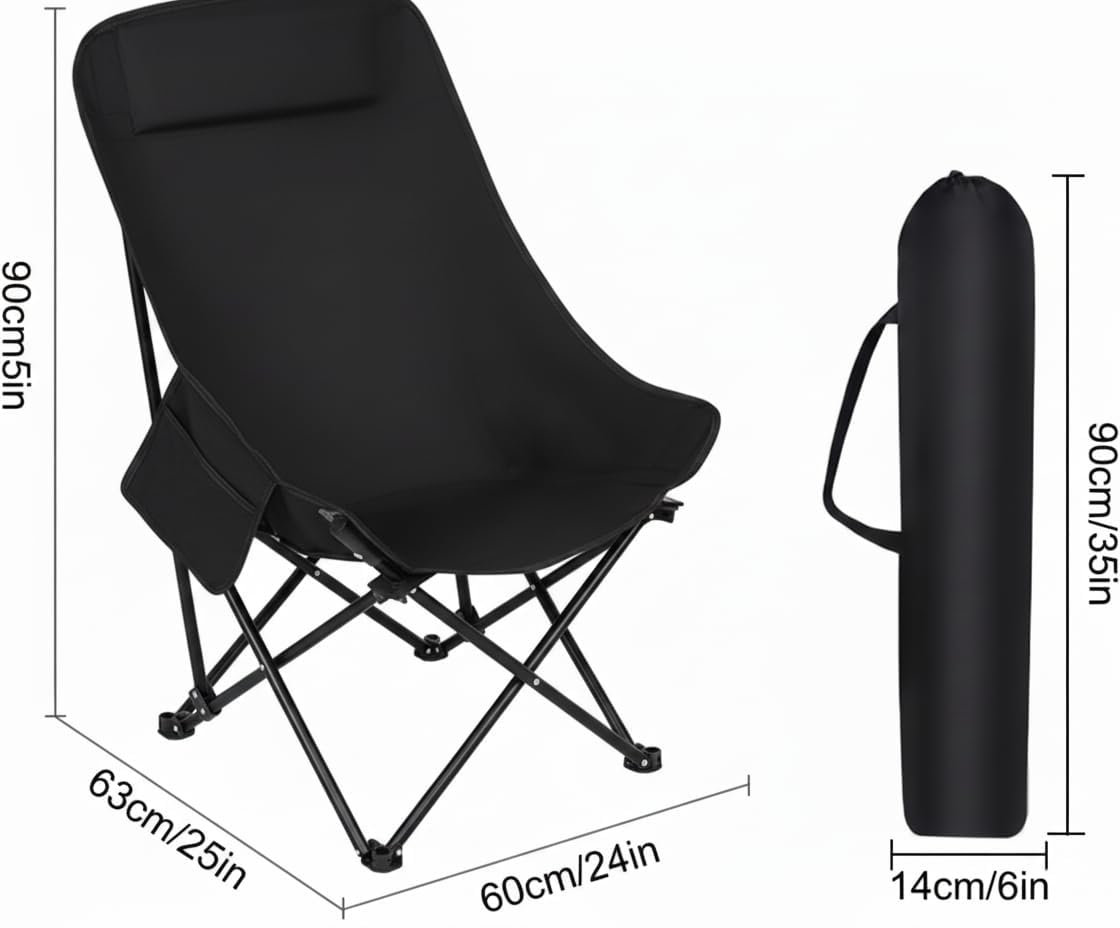 Chaise de Camping Pliante avec Dossier Réglable - كرسي تخييم بظهر عالي مريح قابل لتمديد - Vacance & Loisir - صورة 4