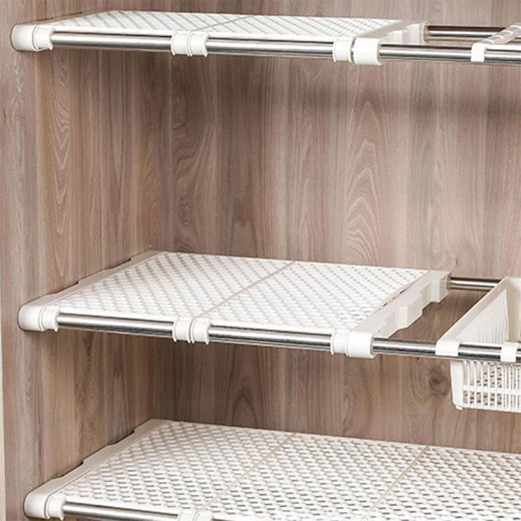 Étagère de placard mural extensible tuyau télescopique 1Pcs - رف خزانة حائط قابل للتمديد مزود بأنبوب تلسكوبي - Maison - صورة 3