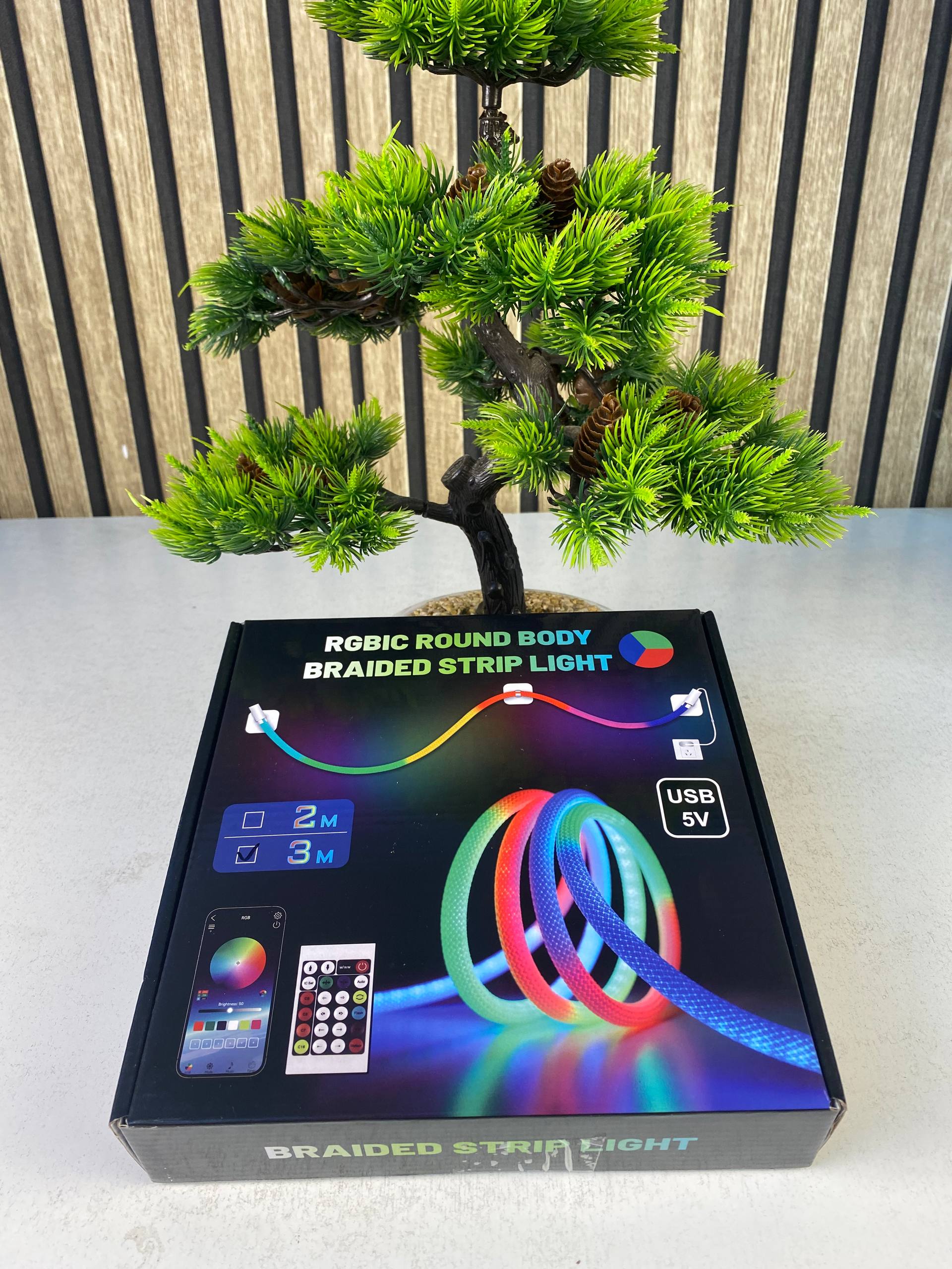 Bande LED RGB tube 360° numérique 3M 16mm USB 5V App Control - شريط إضاءة ملونة بطول 3 متر - Décoration - صورة حقيقية 11