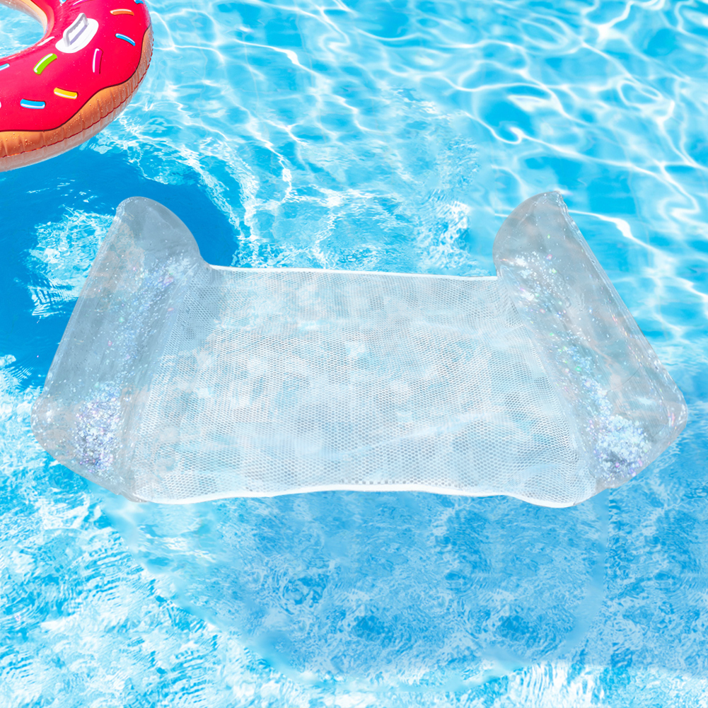 Hamac de Piscine Flottant Multifonction 4en1 Design Glitter, Confort Aquatique - أرجوحة المسبح العائمة والمريحة 4 في 1 بنسيج شبكي متين - Vacance & Loisir - صورة 3