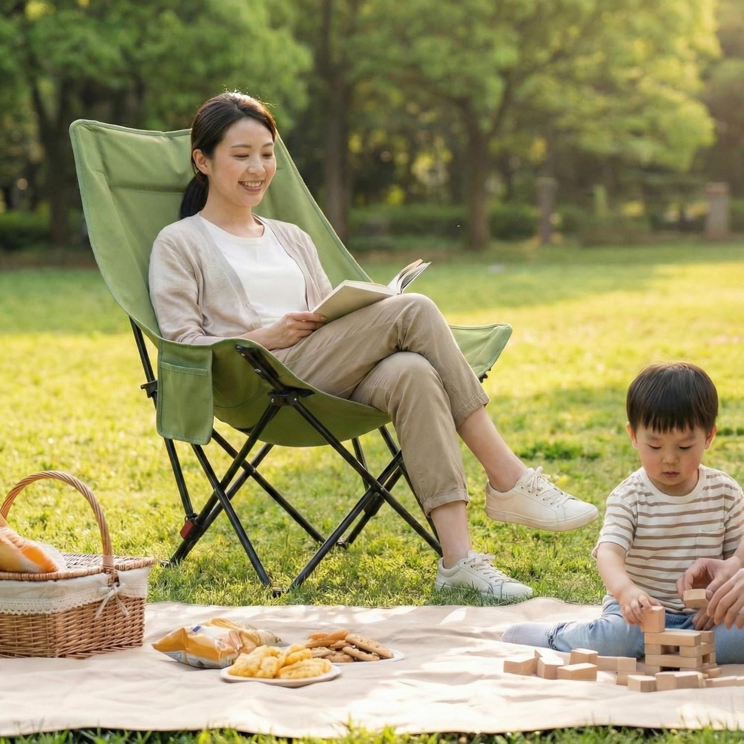 Chaise de Camping Pliante avec Dossier Réglable - كرسي تخييم بظهر عالي مريح قابل لتمديد - Vacance & Loisir - صورة 10
