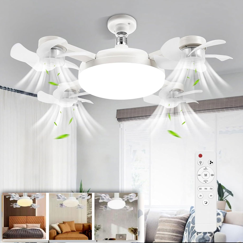 Ventilateur de Plafond LED Drone F4 avec Télécommande et Variateur - مروحة سقف ومصباح بتصميم الدرون مع ريموت كنترول - Produits de saison - صورة 9