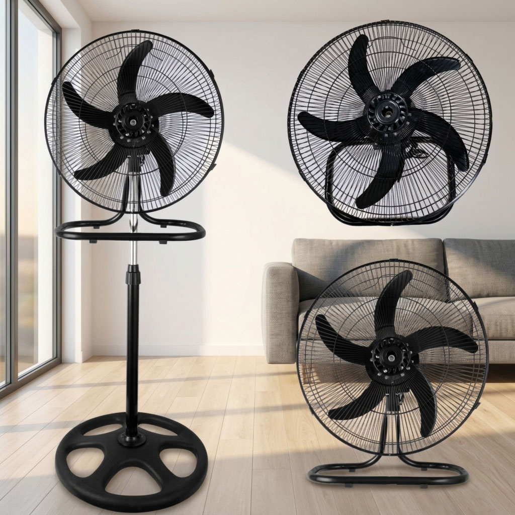 Ventilateur Multifonction 3en1 5 Lames Puissantes - مروحة التبريد وتدوير الهواء المتطورة 3 في 1 - Produits de saison - صورة 2