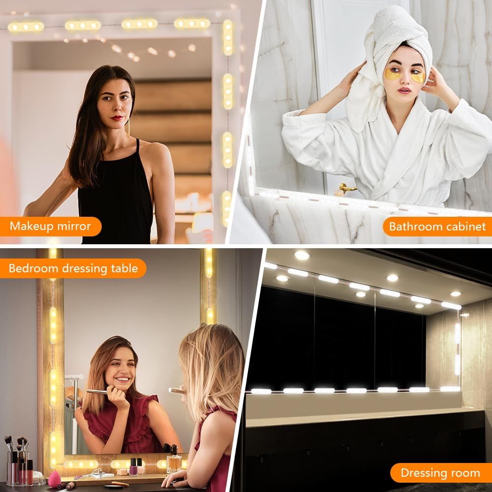 Kit d'Éclairage 10 LED pour Miroir de Maquillage Contrôle Tactile - أشرطة إضاءة مرآة الماكياج - Décoration - صورة 9