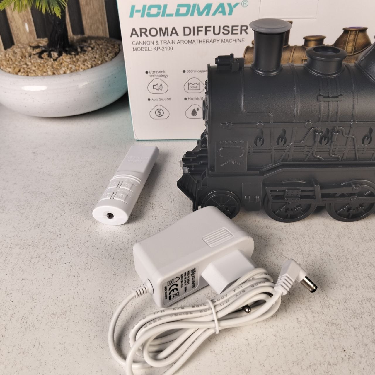 Diffuseur d'Huiles Essentielles en Forme de Train Humidificateur Ultrasonique - موزع روائح بتصميم القطار سعة 300 مل - Décoration - صورة 15