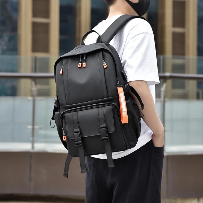 Sac à Dos Ergonomique et Imperméable Port USB Intégré Noir SACHM02N - حقيبة ظهر متعددة الوظائف للعمل والسفر مع منفذ شحن - Sac à dos et Mode - صورة 3