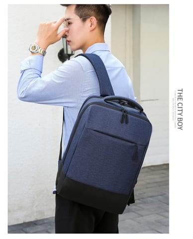 Sac à Dos Ordinateur Portable Multifonctionnel avec Port de Charge USB Grand Volume SACHM07BL - حقيبة ظهر متعددة الاستخدامات للكمبيوتر المحمول والعمل مع منفذ شحن