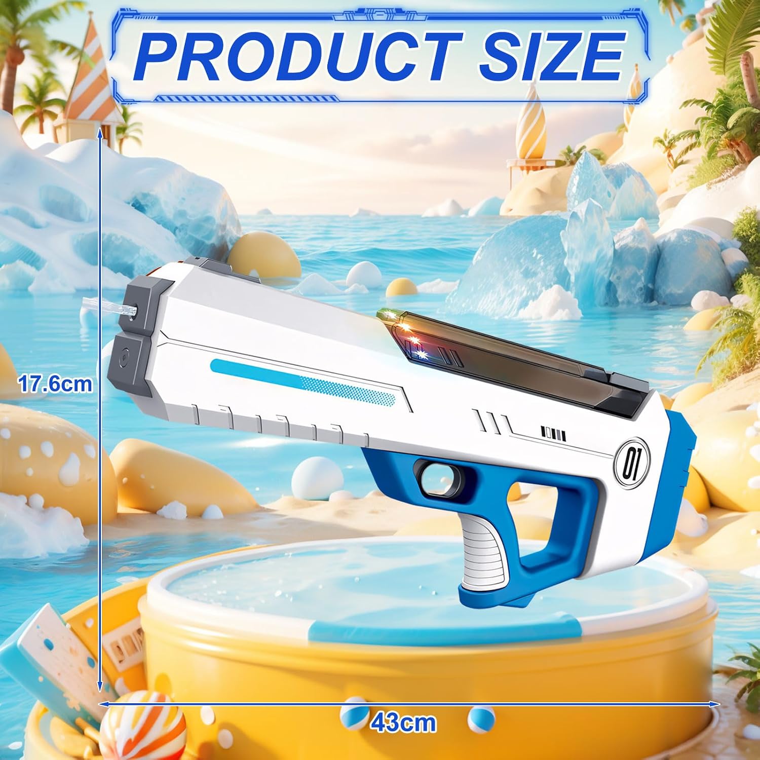 Pistolet à Eau Électrique Automatique Recharge Rapide Portée Longue Distance (8-10m) - مسدس الماء الكهربائي أوتوماتيكي التعبئة وبعيد المدى - Jouet & Gaming - صورة 8